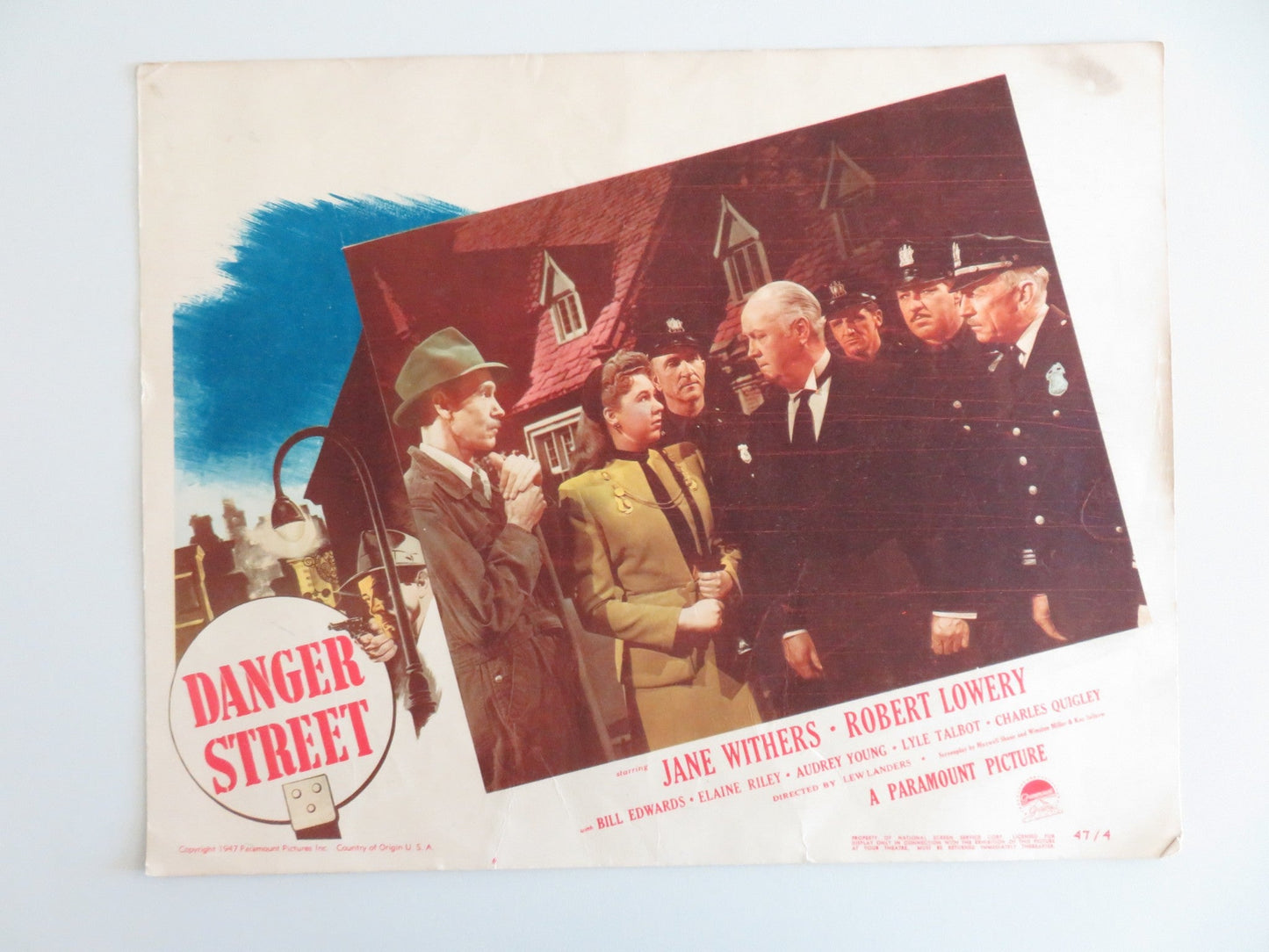 DANGER STREET - #6 LOBBY CARD JANE WITHERS ROBERT LOWERY 1947 Rendezvous Cinema Movie posters