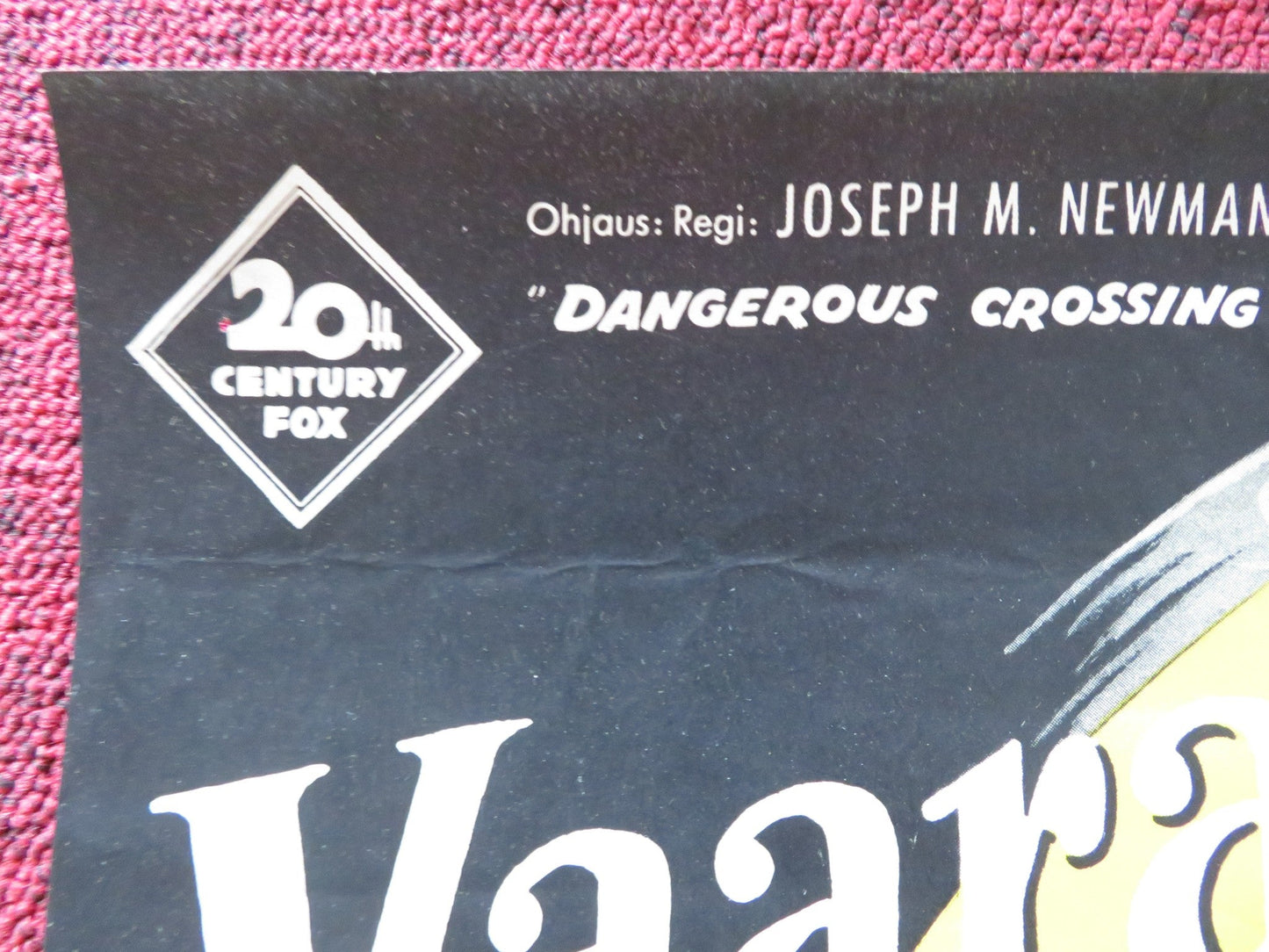 DANGEROUS CROSSING FINNISH POSTER JEANNE CRAIN MICHAEL RENNIE 1954 Rendezvous Cinema Movie posters