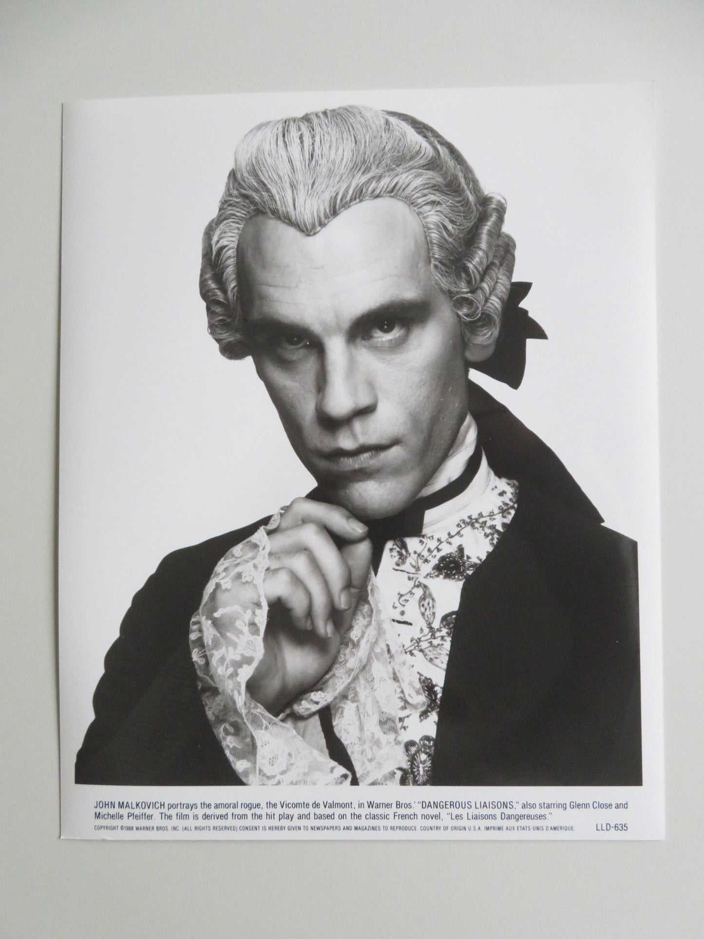 DANGEROUS LIAISONS - A MOVIE STILL PHOTO LOT OF 10 JOHN MALKOVICH PFEIFFER 1988 - Rendezvous Cinema