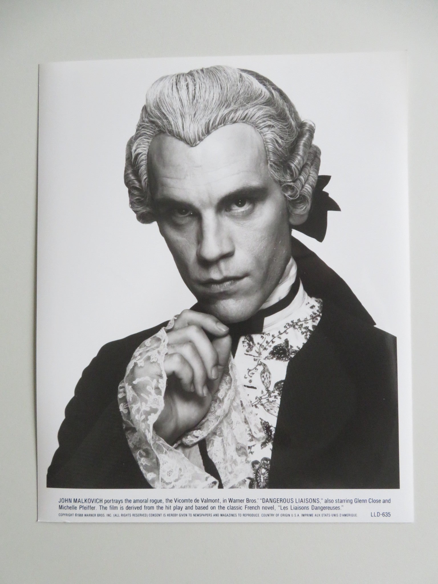 DANGEROUS LIAISONS - A MOVIE STILL PHOTO LOT OF 10 JOHN MALKOVICH PFEIFFER 1988 - Rendezvous Cinema