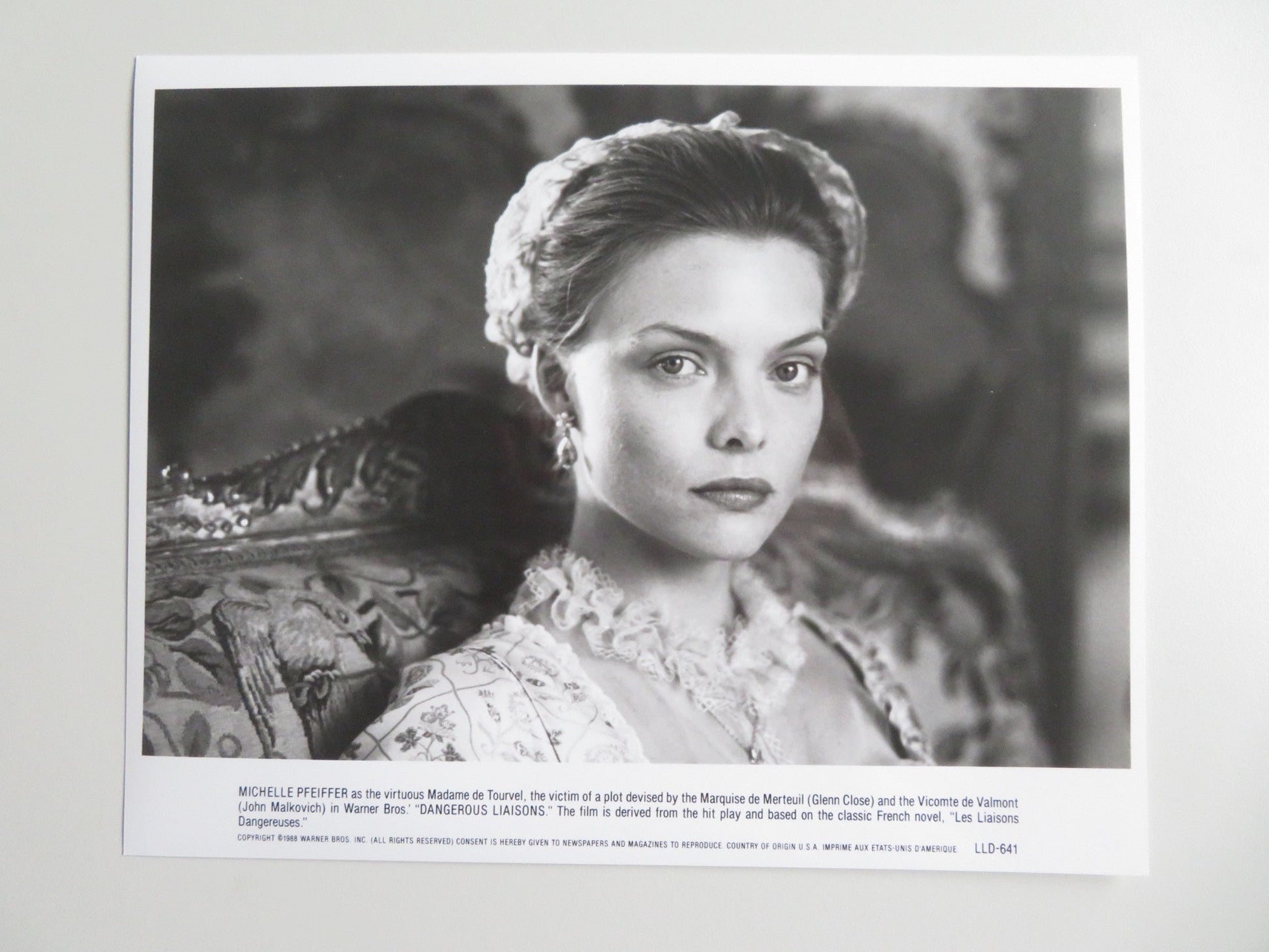 DANGEROUS LIAISONS - A MOVIE STILL PHOTO LOT OF 10 JOHN MALKOVICH PFEIFFER 1988 - Rendezvous Cinema