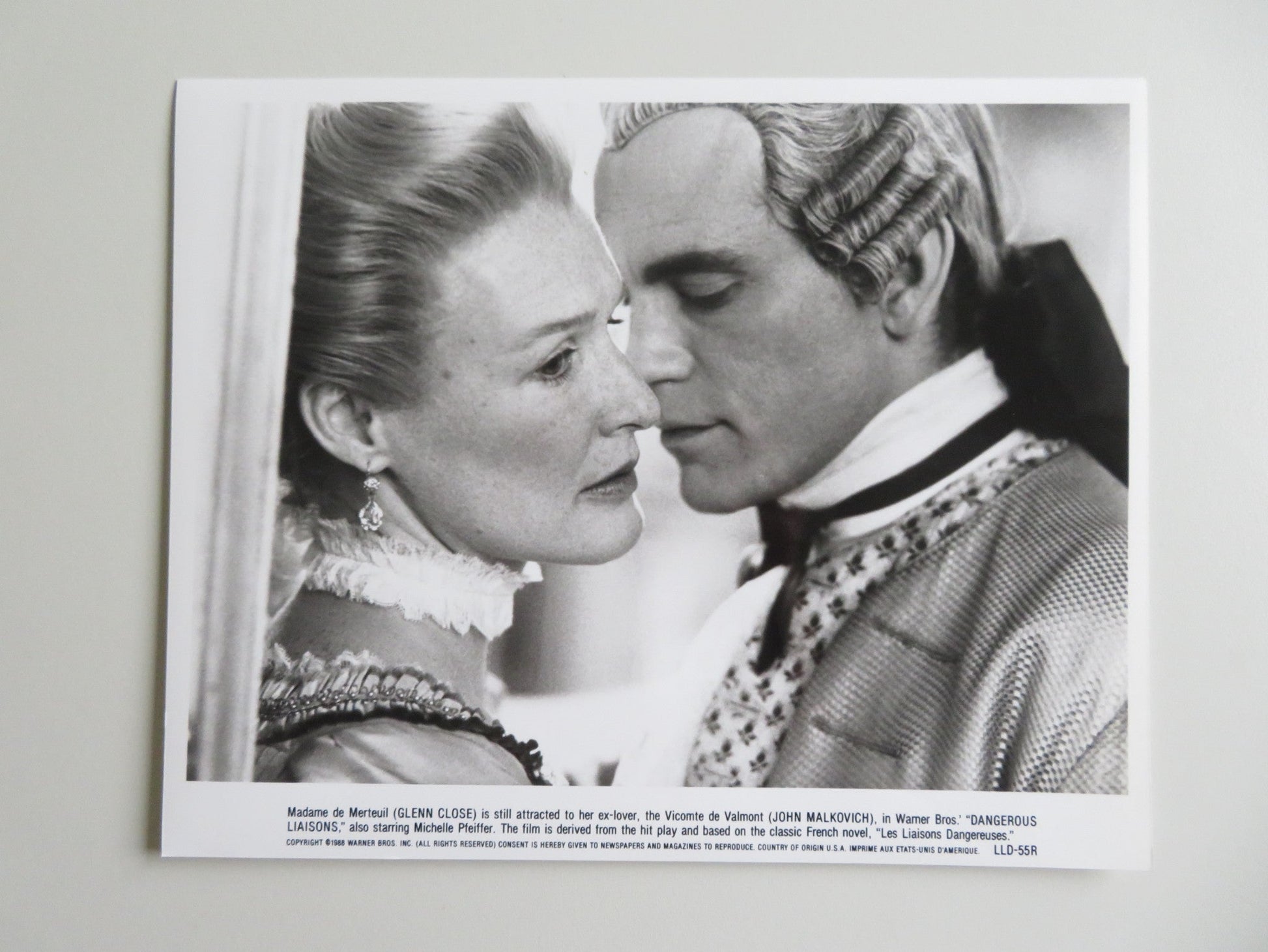 DANGEROUS LIAISONS - A MOVIE STILL PHOTO LOT OF 10 JOHN MALKOVICH PFEIFFER 1988 - Rendezvous Cinema