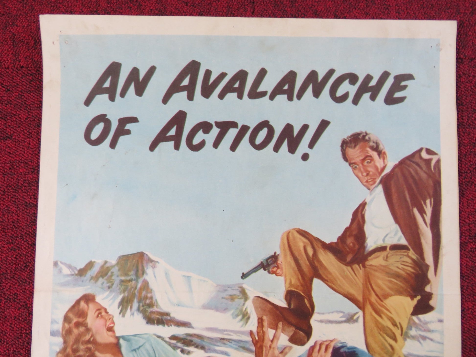 DANGEROUS MISSION! US INSERT POSTER VICTOR MATURE PIPER LAURIE 1954 Rendezvous Cinema Movie posters