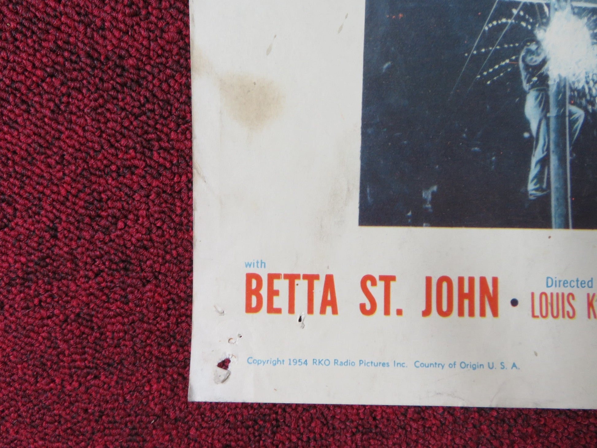 DANGEROUS MISSION! US INSERT POSTER VICTOR MATURE PIPER LAURIE 1954 Rendezvous Cinema Movie posters