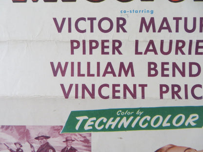 DANGEROUS MISSION! US INSERT POSTER VICTOR MATURE PIPER LAURIE 1954 Rendezvous Cinema Movie posters