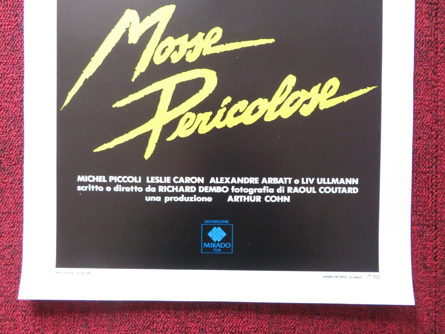 DANGEROUS MOVES ITALIAN LOCANDINA POSTER MICHEL PICCOLI LESLIE CARON 1986 Rendezvous Cinema Movie posters