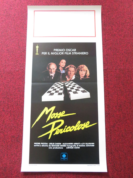DANGEROUS MOVES ITALIAN LOCANDINA POSTER MICHEL PICCOLI LESLIE CARON 1986 Rendezvous Cinema Movie posters