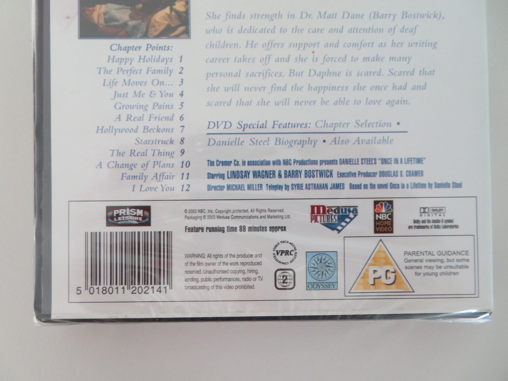 DANIELLE STEEL'S ONCE IN A LIFETIME (DVD) LINDSAY WAGNER 1994 REGION 2 Movie posters