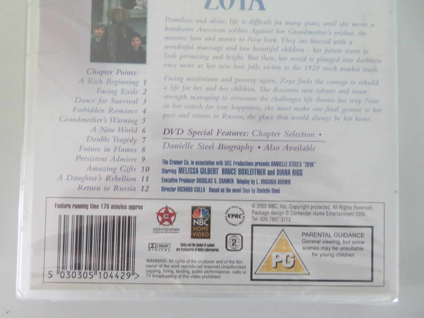 DANIELLE STEEL'S ZOYA (DVD) MELISSA GILBERT BRUCE BOXLEITNER 1995 REGION 2 Movie posters