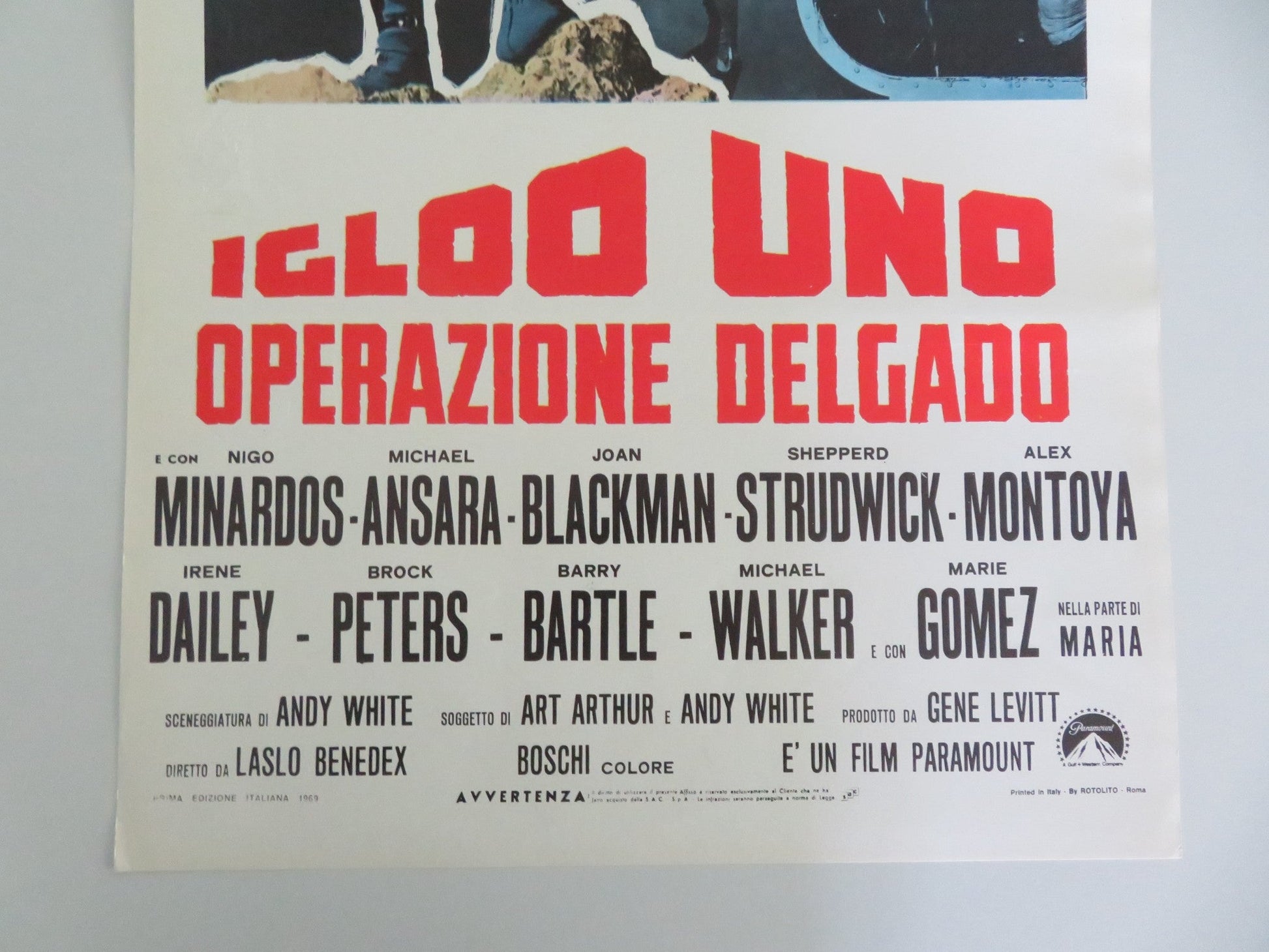 Daring Game Italian Locandina Poster Lloyd Bridges Nico Minardos 1969 Movie posters