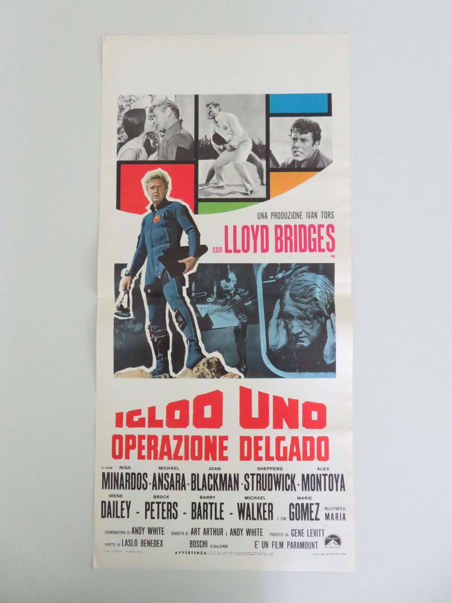 Daring Game Italian Locandina Poster Lloyd Bridges Nico Minardos 1969 Movie posters