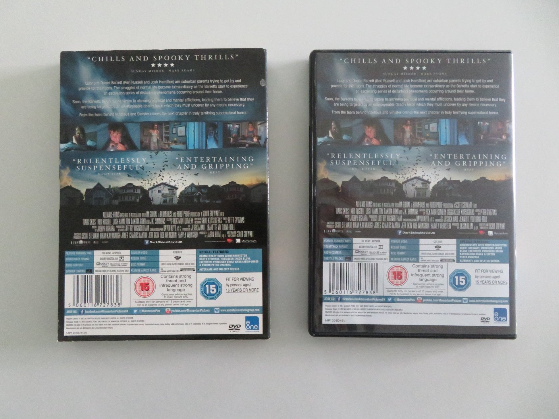 Dark Skies - B (DVD) Josh Hamilton Keri Russell 2013 Region 2 Movie posters