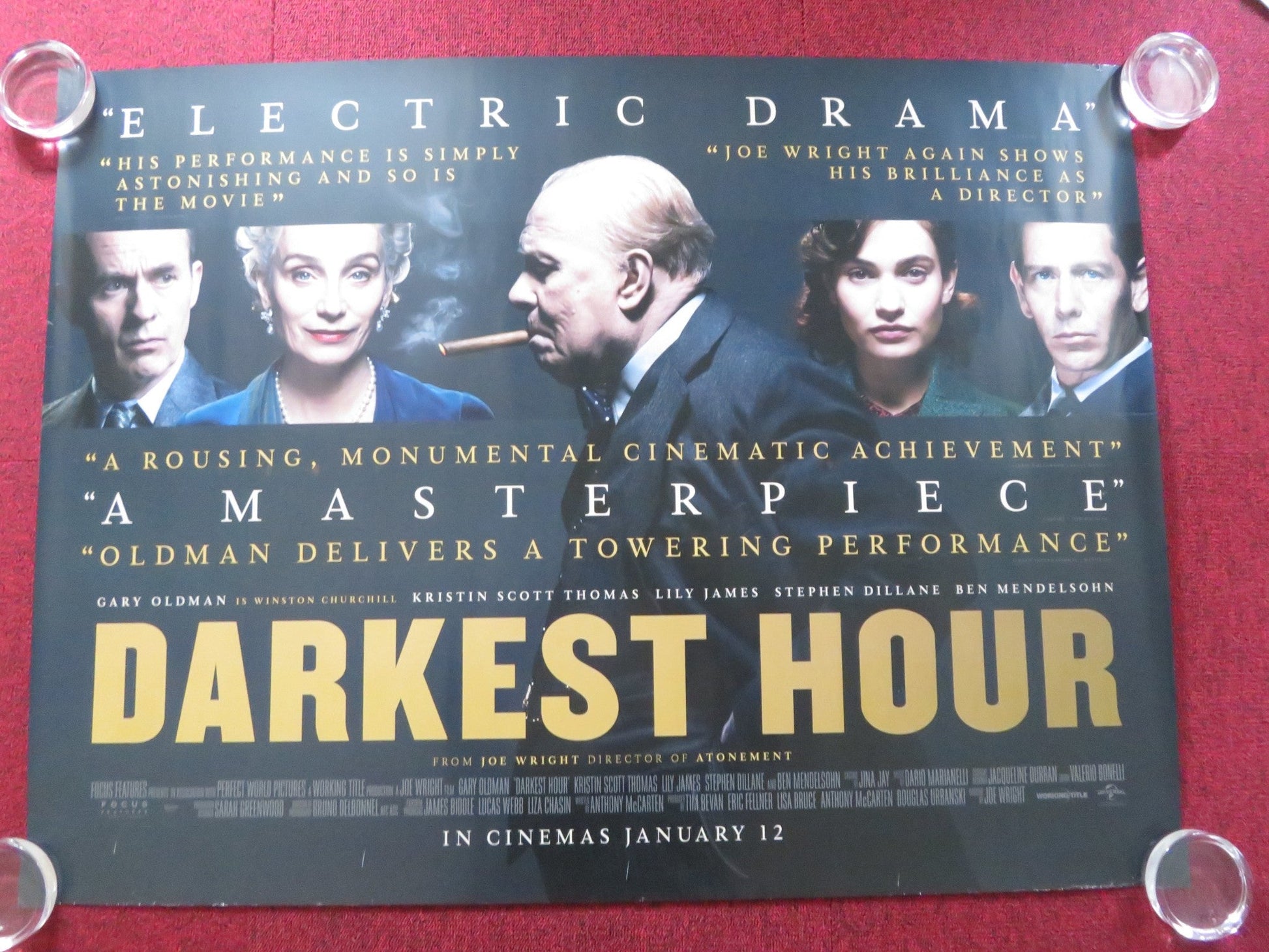 DARKEST HOUR - B UK QUAD ROLLED POSTER GARY OLDMAN KRISITN SCOTT THOMAS 2017 Rendezvous Cinema Movie posters