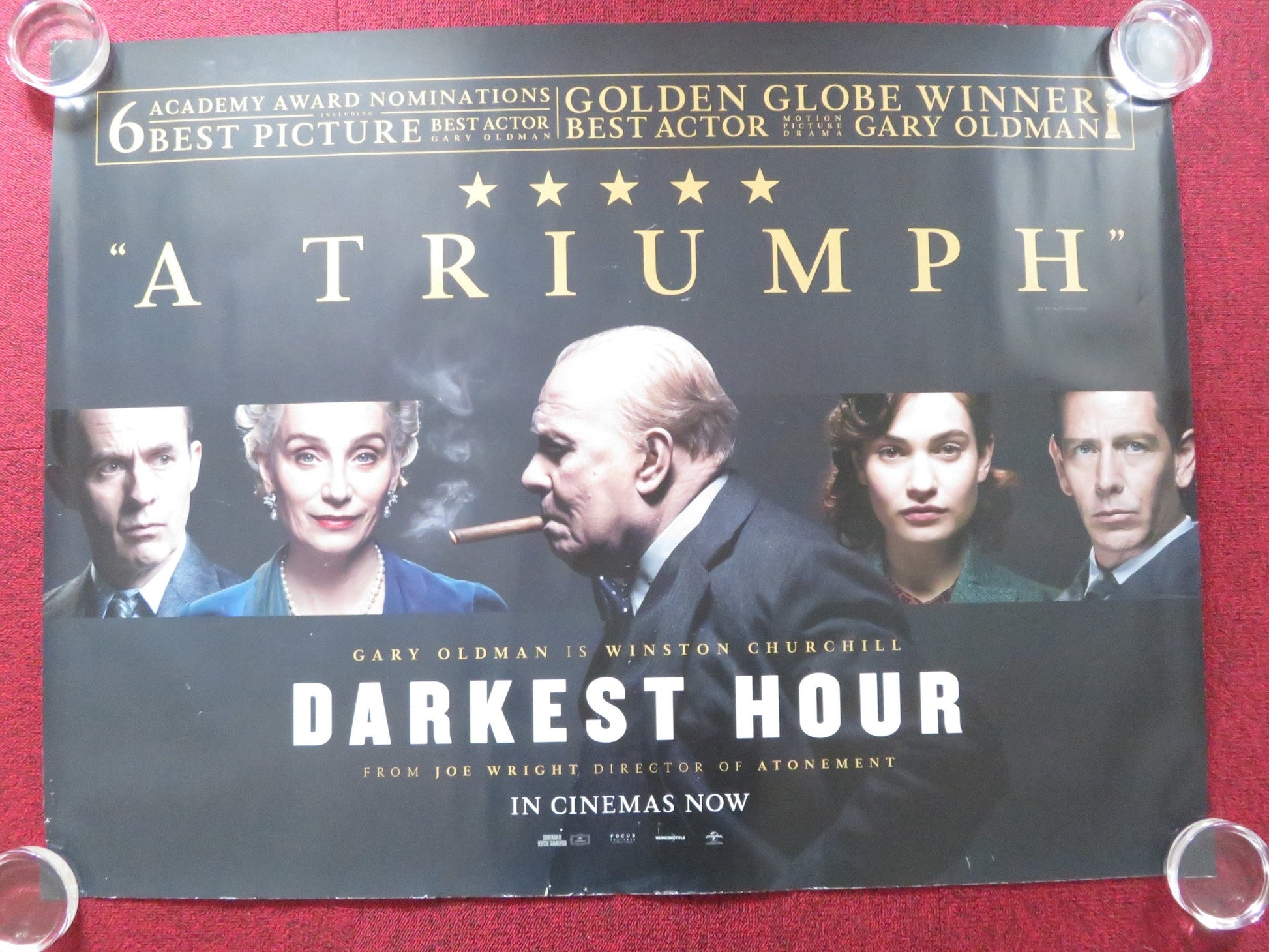 DARKEST HOUR UK QUAD ROLLED POSTER GARY OLDMAN KRISTIN SCOTT THOMAS 2017 Rendezvous Cinema Movie posters