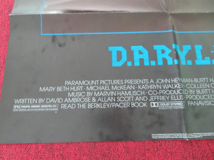 D.A.R.Y.L. FOLDED US ONE SHEET POSTER MARY BETH HURT MICHAEL MCKEAN 1985 Movie posters