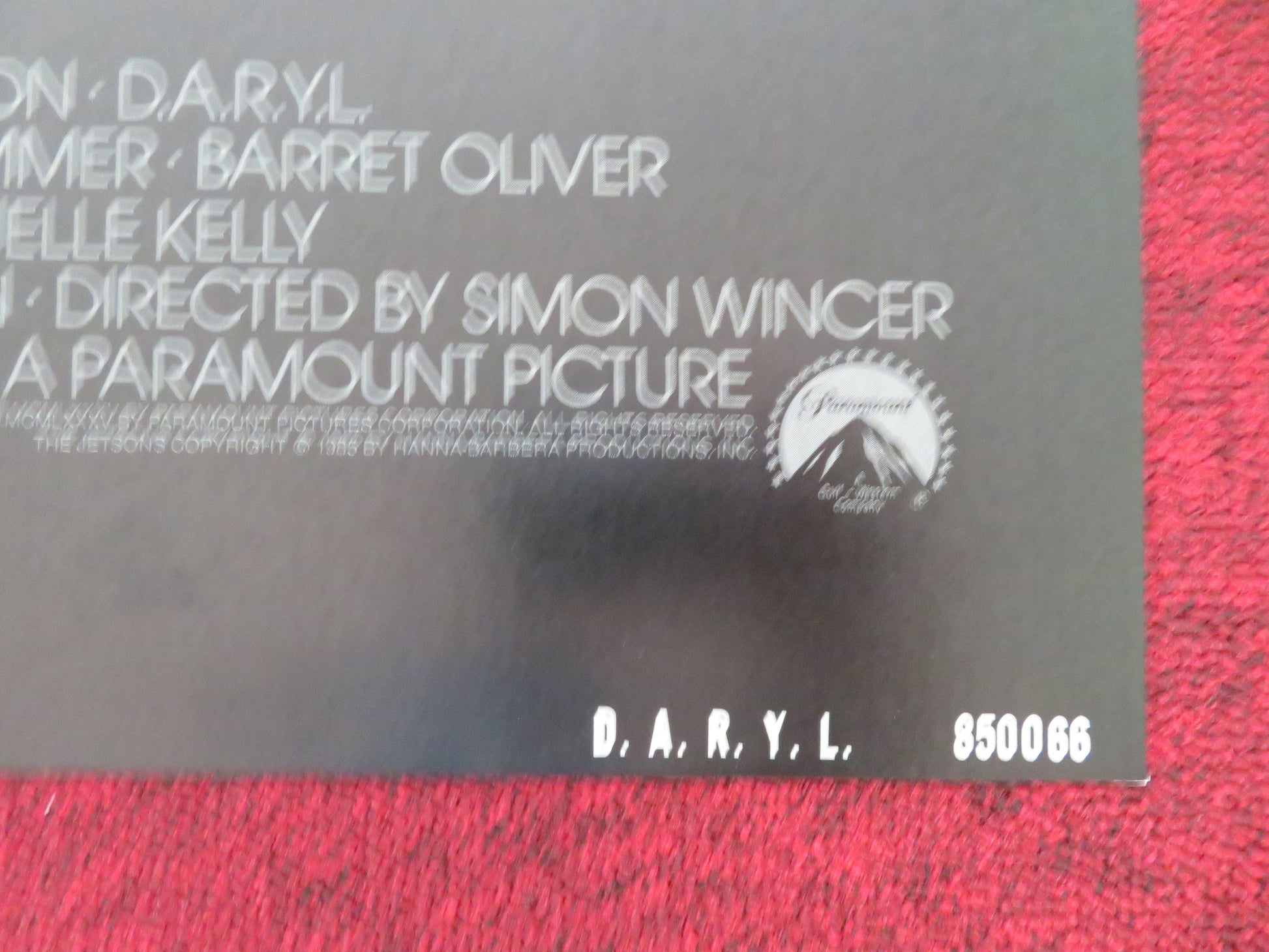 D.A.R.Y.L. Folded US One Sheet Poster Mary Beth Hurt Michael McKean 1985 Movie posters