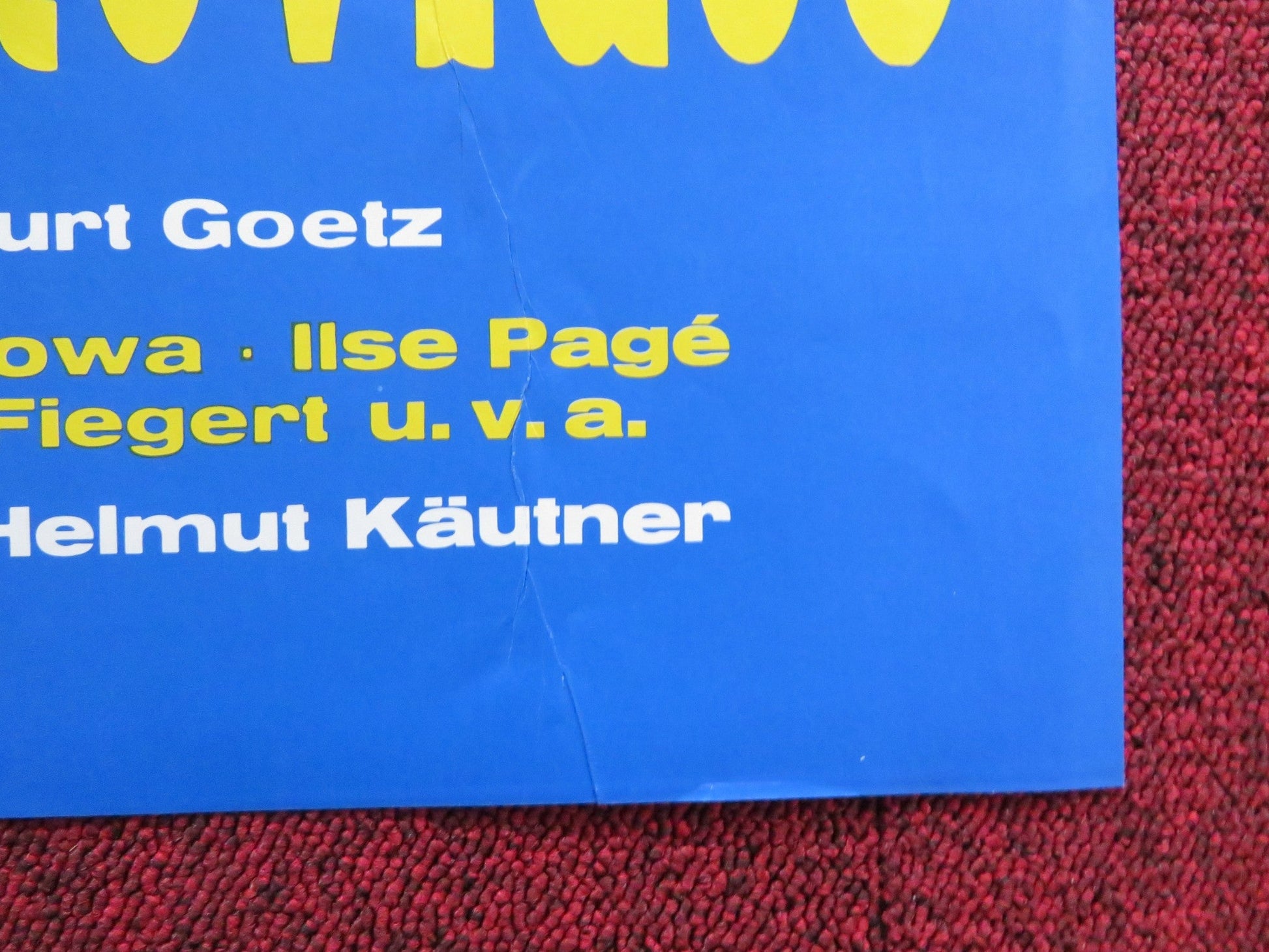 DAS HAUS IN MONTEVIDEO GERMAN A1 POSTER FOLDED PAUL DAHLKE HANNE WIEDER 1963 Rendezvous Cinema Movie posters