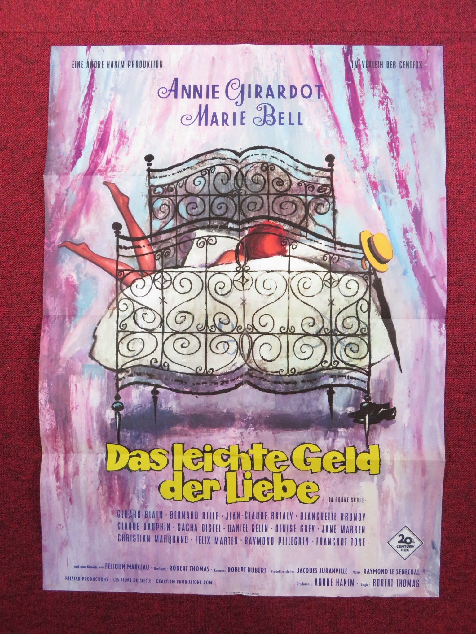 DAS LEICHTE GELD DER LIEBE GERMAN A1 POSTER FOLDED ANNIE GIRARDOT 1964 Rendezvous Cinema Movie posters