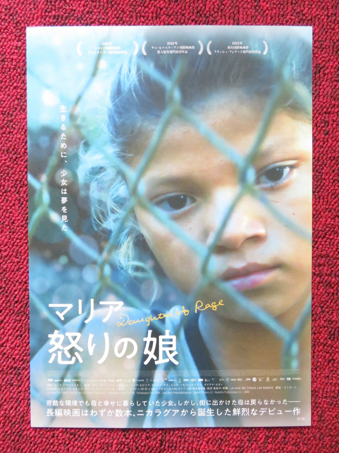 DAUGHTER OF RAGE JAPANESE CHIRASHI (B5) POSTER VIRGINIA RAQUEL GARCIA 2022 Rendezvous Cinema Movie posters