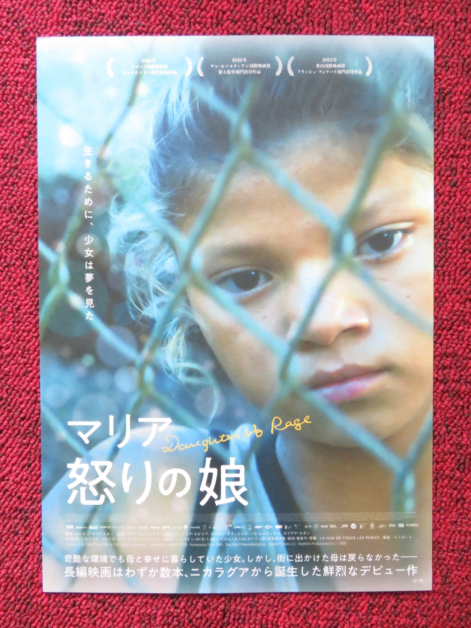 DAUGHTER OF RAGE JAPANESE CHIRASHI (B5) POSTER VIRGINIA RAQUEL GARCIA 2022 Rendezvous Cinema Movie posters