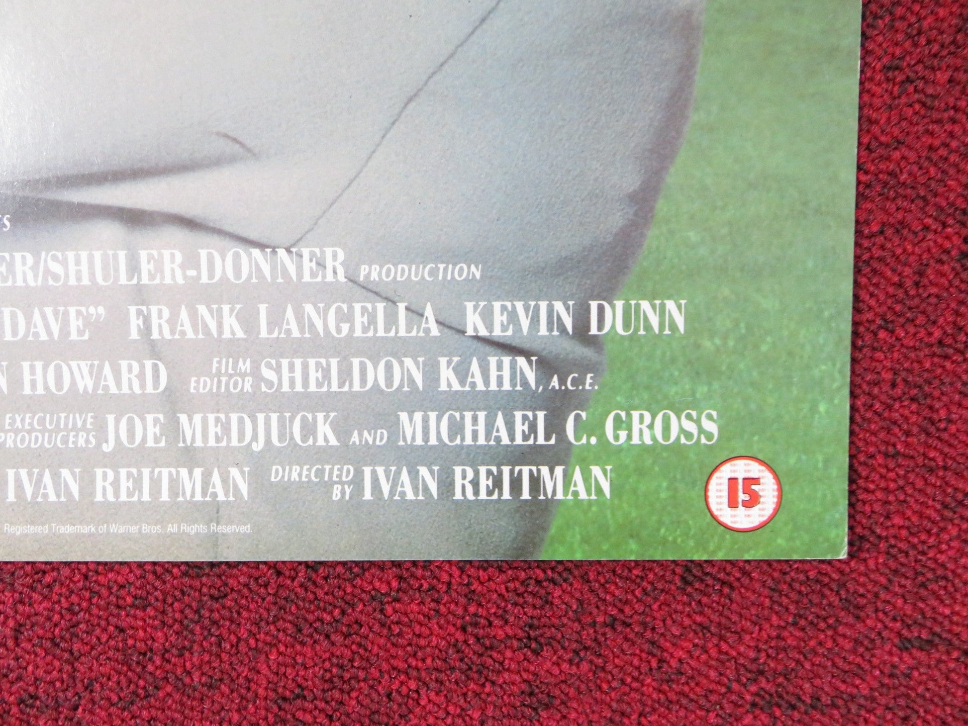 DAVE VHS VIDEO POSTER KEVIN KLINE SIGOURNEY WEAVER 1993 Rendezvous Cinema Movie posters