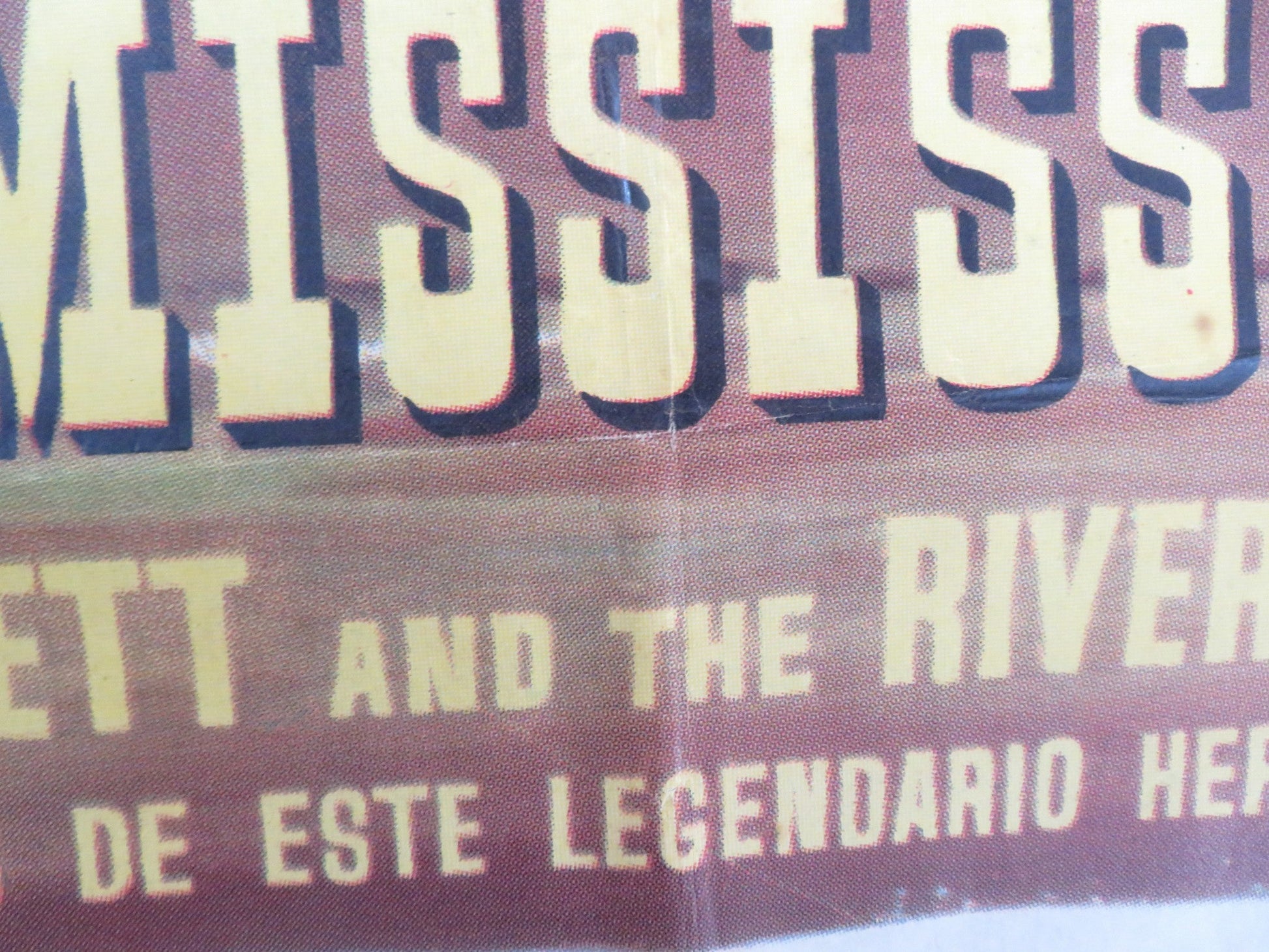 DAVY CROCKETT AND THE RIVER PIRATES SPANISH POSTER DISNEY FESS PARKER 1959 Rendezvous Cinema Movie posters