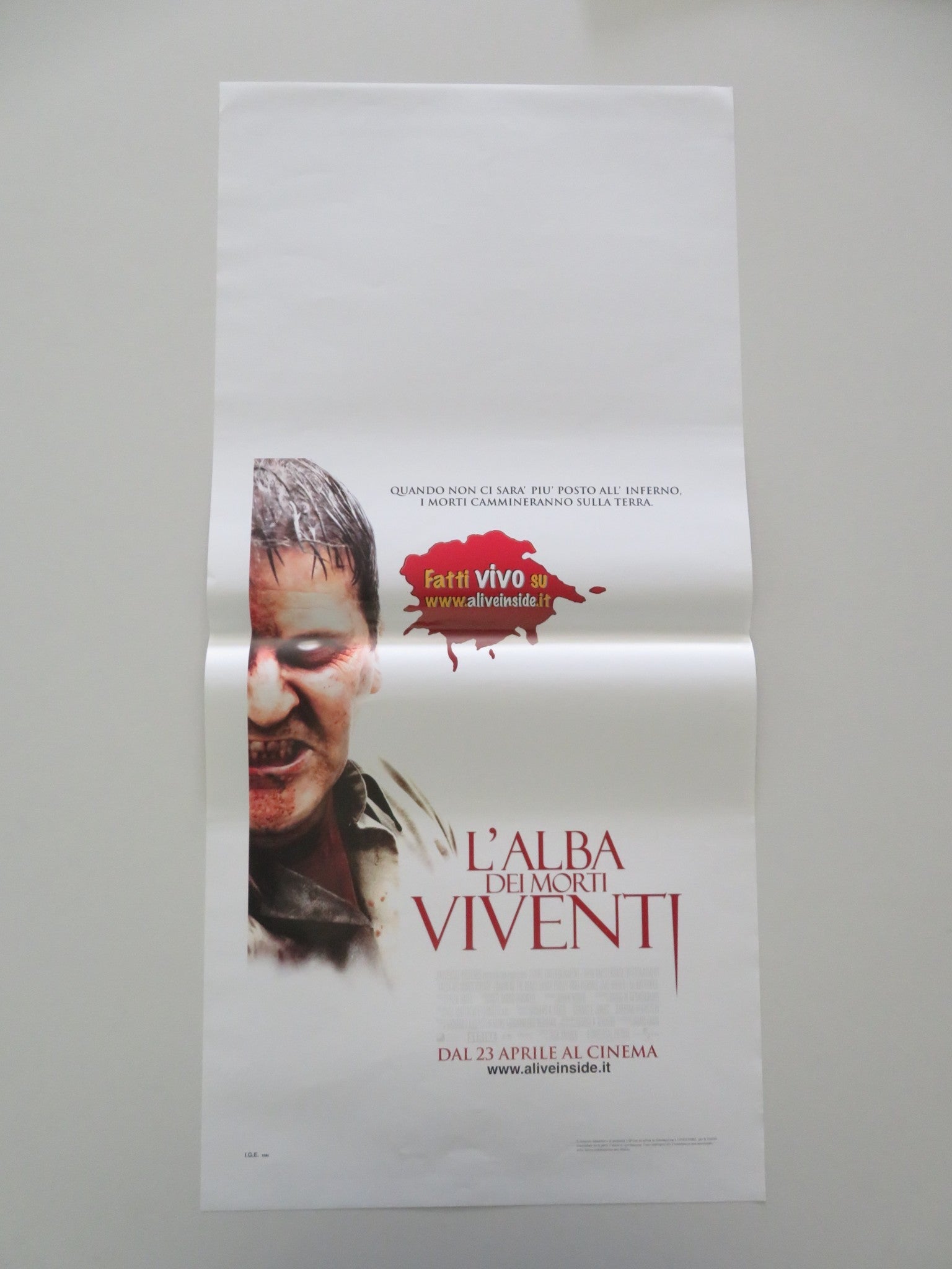 Dawn Of The Dead ITALIAN LOCANDINA POSTER SARAH POLLEY VING RHAMES 2004 Movie posters
