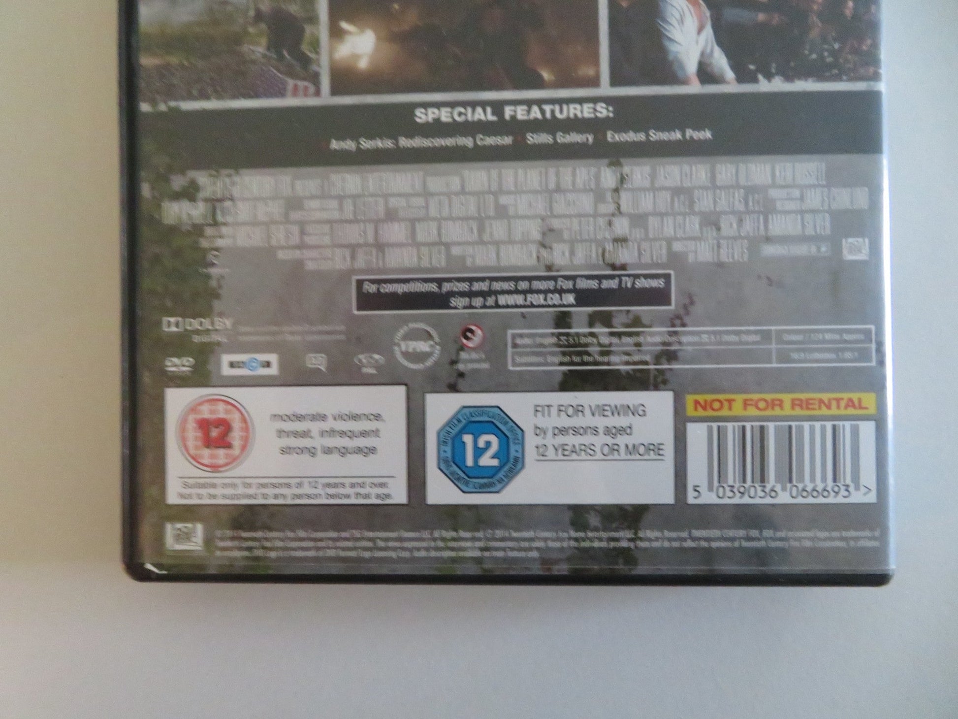 DAWN OF THE PLANET OF THE APES (DVD) ANDY SERKIS GARY OLDMAN 2014 REGION 2 Movie posters