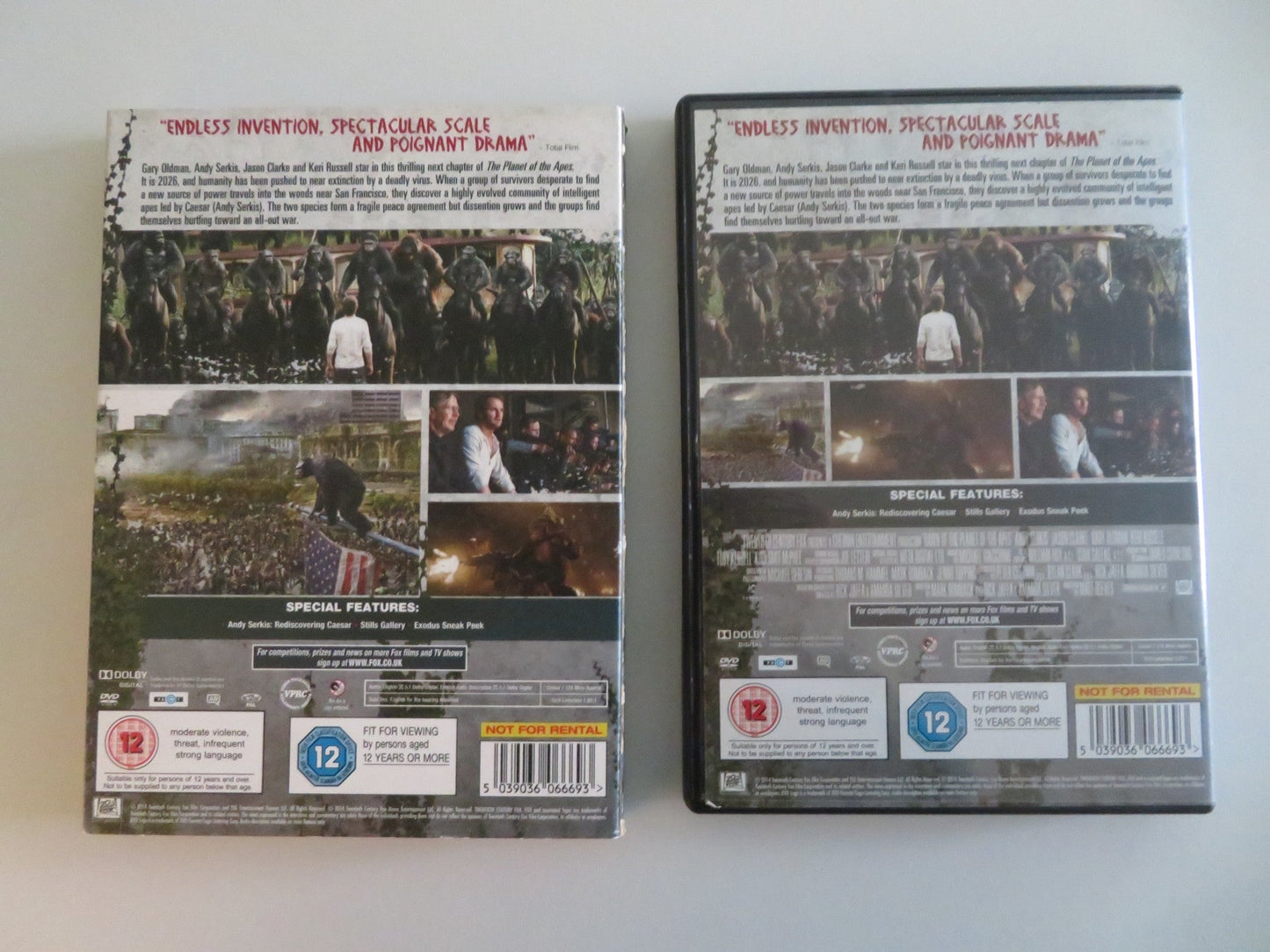 DAWN OF THE PLANET OF THE APES (DVD) ANDY SERKIS GARY OLDMAN 2014 REGION 2 Movie posters