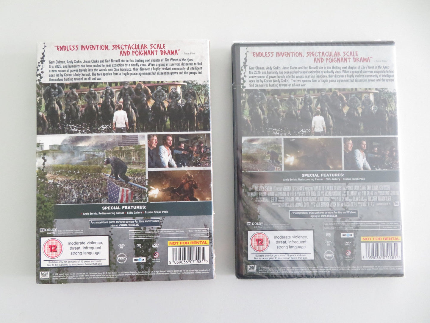 Dawn of the Planet of the Apes - Exclusive 2 Disc Edition (DVD) 2014 Region 2 Movie posters