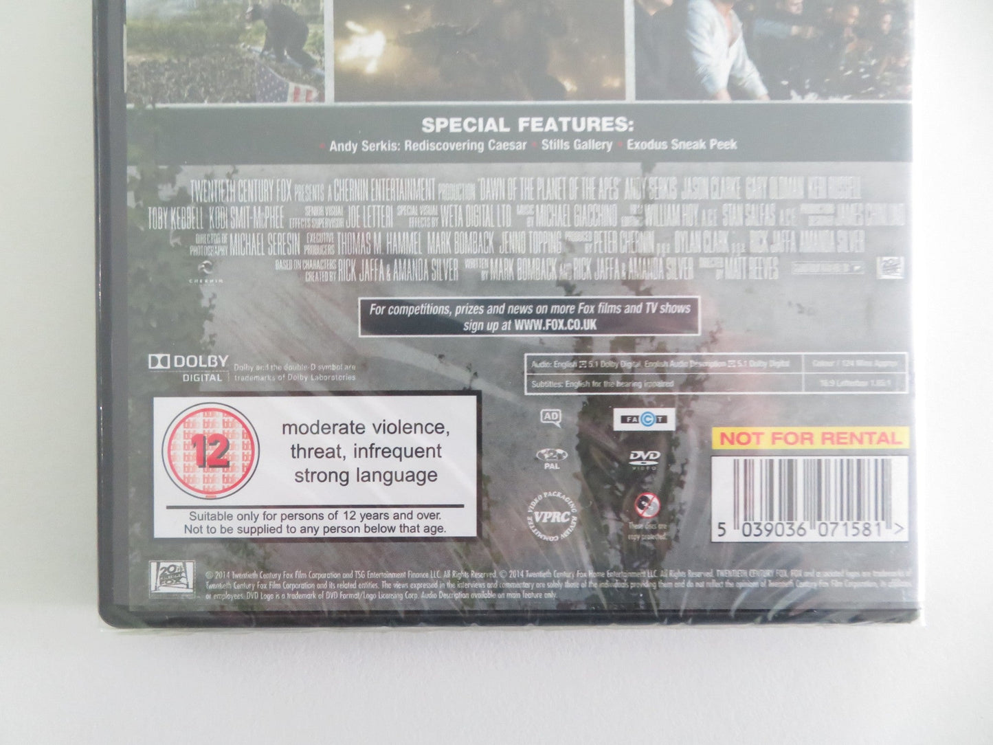 Dawn of the Planet of the Apes - Exclusive 2 Disc Edition (DVD) 2014 Region 2 Movie posters