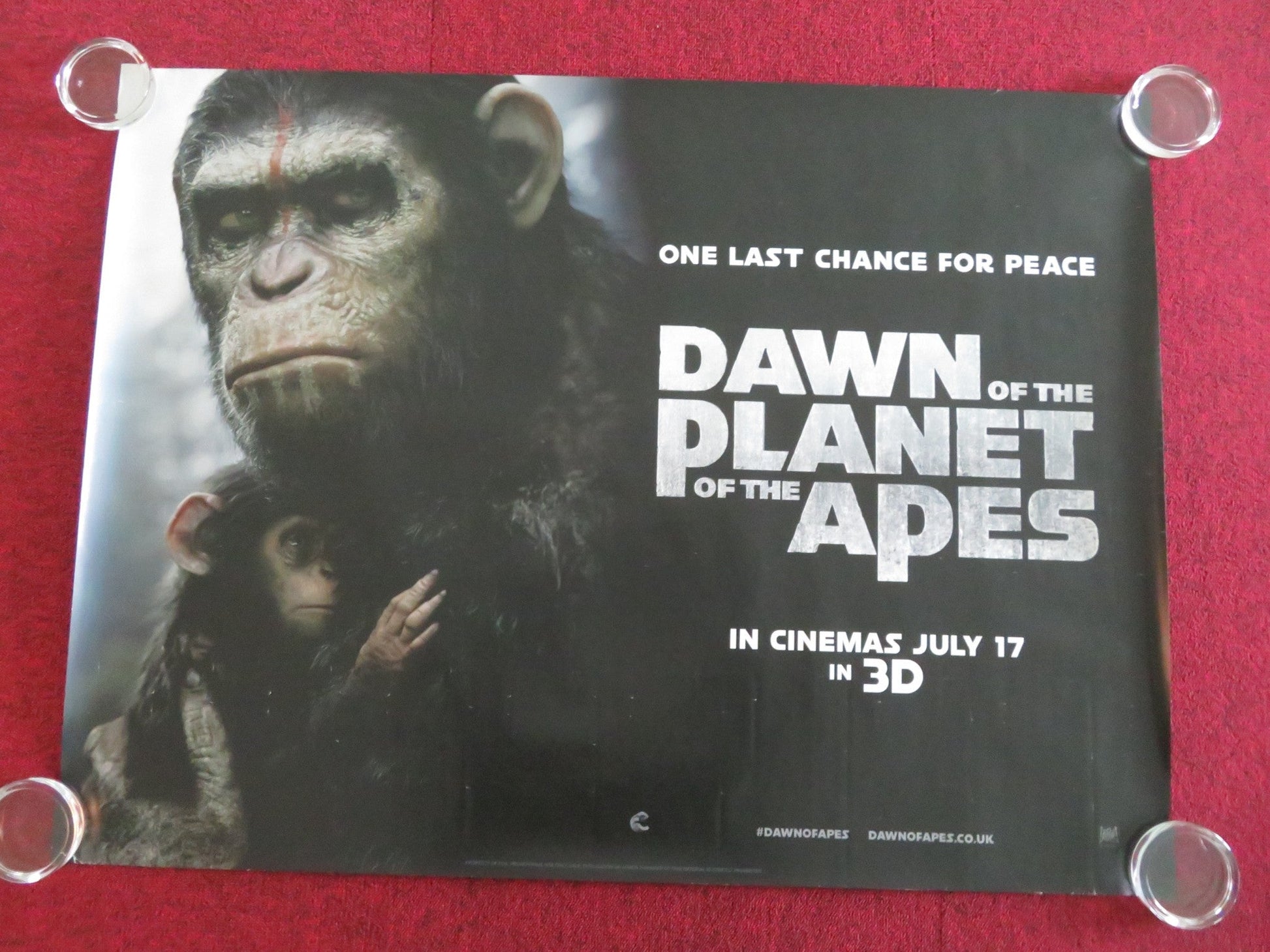 DAWN OF THE PLANET OF THE APES UK QUAD ROLLED POSTER ANDY SERKIS G. OLDMAN 2014 Movie posters