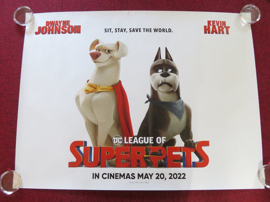 DC LEAGUE OF SUPER - PETS - B UK QUAD ROLLED POSTER DWAYNE JOHNSON KEVIN HART 2022 Rendezvous Cinema Movie posters
