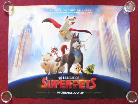 DC LEAGUE OF SUPER PETS UK QUAD ROLLED POSTER DWAYNE JOHNSON KEVIN HART 2022 Rendezvous Cinema Movie posters