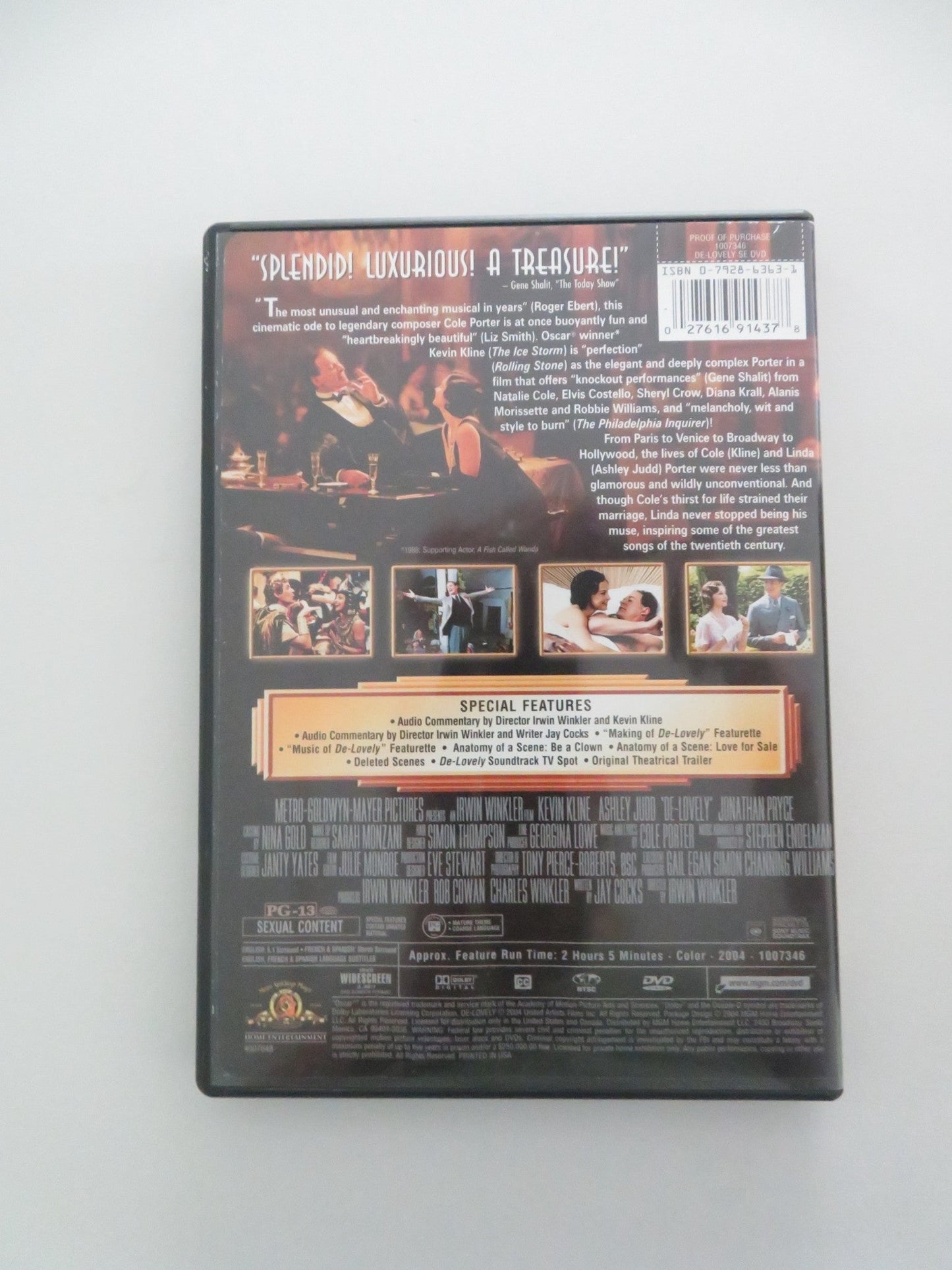 DE - LOVELY (DVD) KEVIN KLINE ASHLEY JUDD 2004 REGION 1 Movie posters