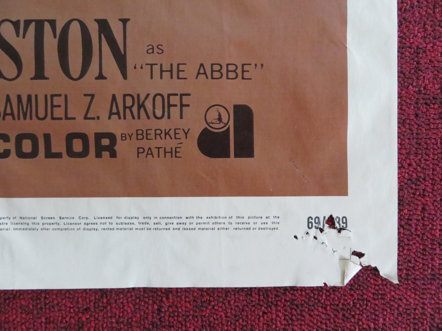 DE SADE - B FOLDED US ONE SHEET POSTER KEIR DULLEA SENTA BERGER 1969 Rendezvous Cinema Movie posters