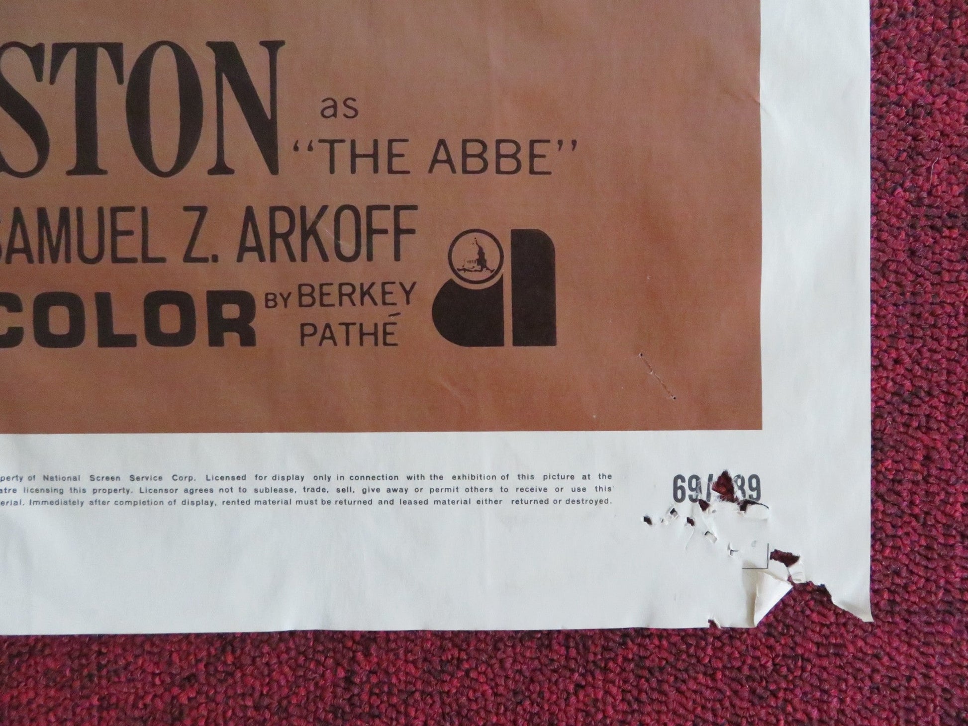 DE SADE - B FOLDED US ONE SHEET POSTER KEIR DULLEA SENTA BERGER 1969 Rendezvous Cinema Movie posters