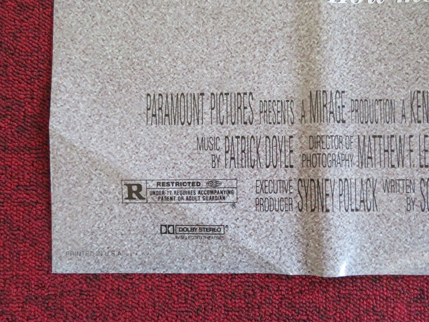 DEAD AGAIN - B FOLDED US ONE SHEET POSTER KENNETH BRANAGH ANDY GARCIA 1991 Rendezvous Cinema Movie posters