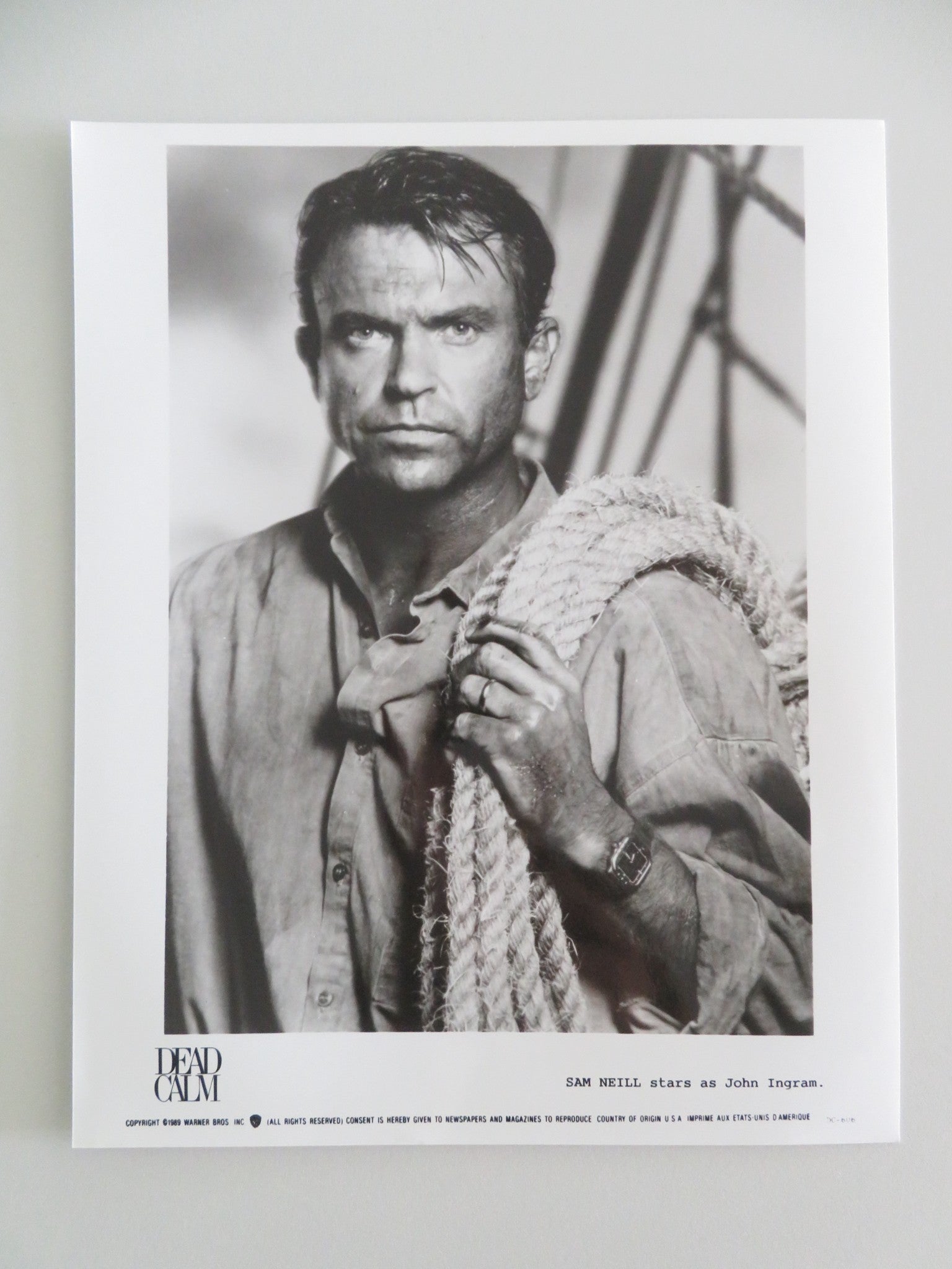 DEAD CALM MOVIE STILL PHOTO LOT OF 9 SAM NEILL NICOLE KIDMAN BILLY ZANE 1989 Movie posters