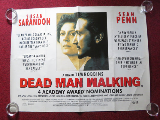 DEAD MAN WALKING UK QUAD ROLLED POSTER SUSAN SARANDON SEAN PENN 1995 Rendezvous Cinema Movie posters