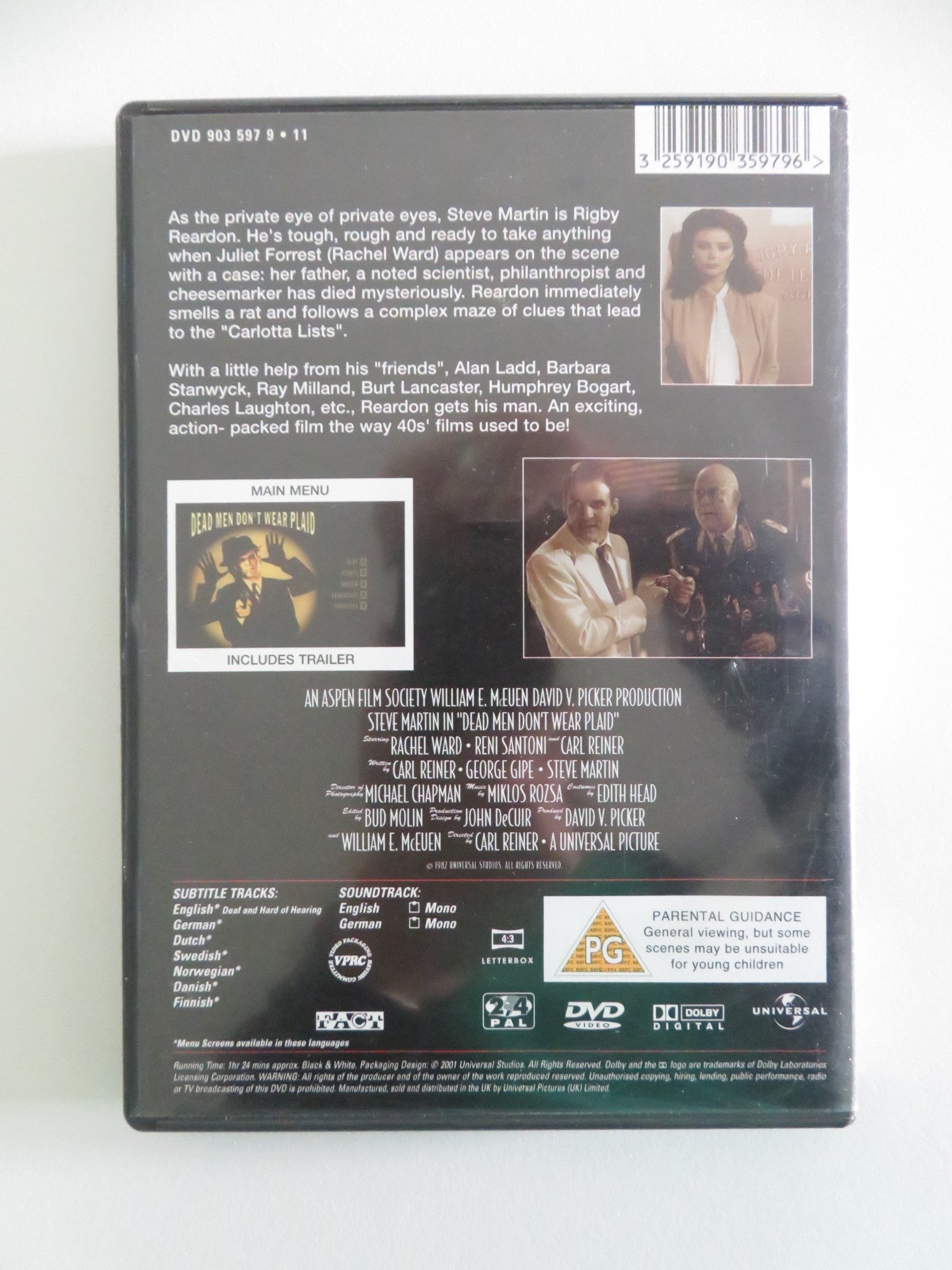 DEAD MEN DON'T WEAR PLAID (DVD) STEVE MARTIN RACHEL WARD 1982 REGION 2, 4 Movie posters