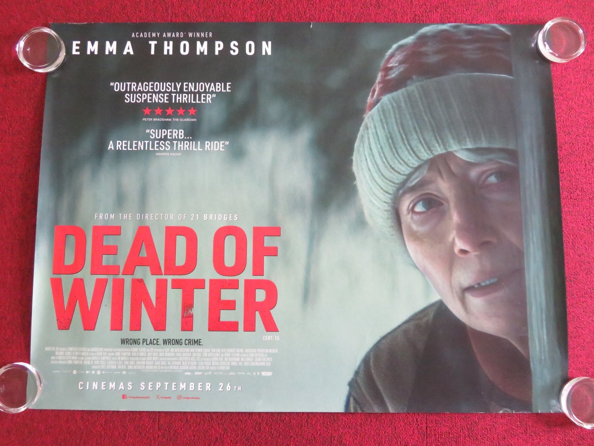 DEAD OF WINTER UK QUAD ROLLED POSTER EMMA THOMPSON JUDY GREER 2025 Movie posters