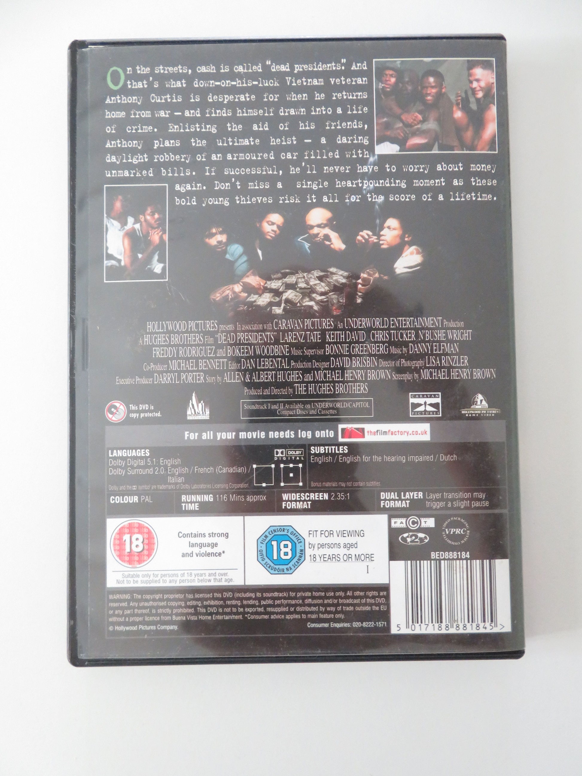 Dead Presidents (DVD) Larenz Tate Keith David Chris Tucker 1995 Region 2 Movie posters