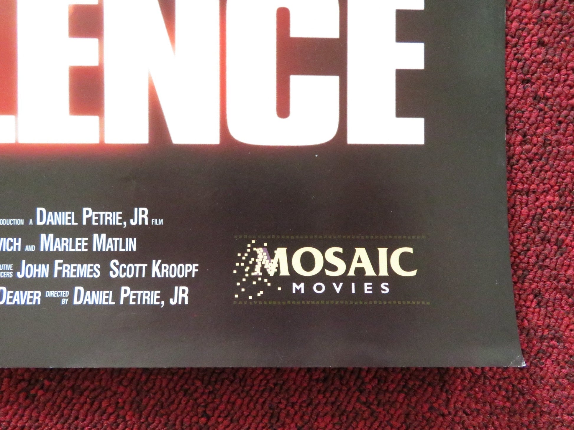 DEAD SILENCE VHS VIDEO POSTER JAMES GARNER MARLEE MATLIN 1997 Rendezvous Cinema Movie posters