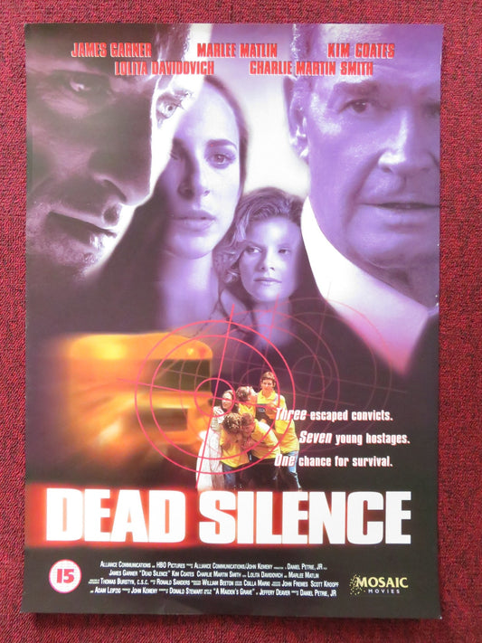 DEAD SILENCE VHS VIDEO POSTER JAMES GARNER MARLEE MATLIN 1997 Rendezvous Cinema Movie posters