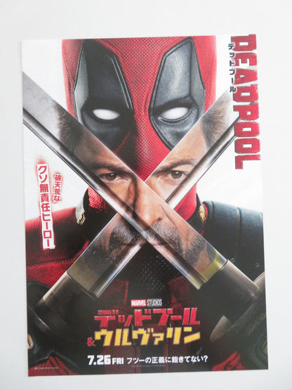 DEADPOOL & WOLVERINE - B JAPANESE CHIRASHI (B5) POSTER REYNOLDS JACKMAN 2024 Movie posters