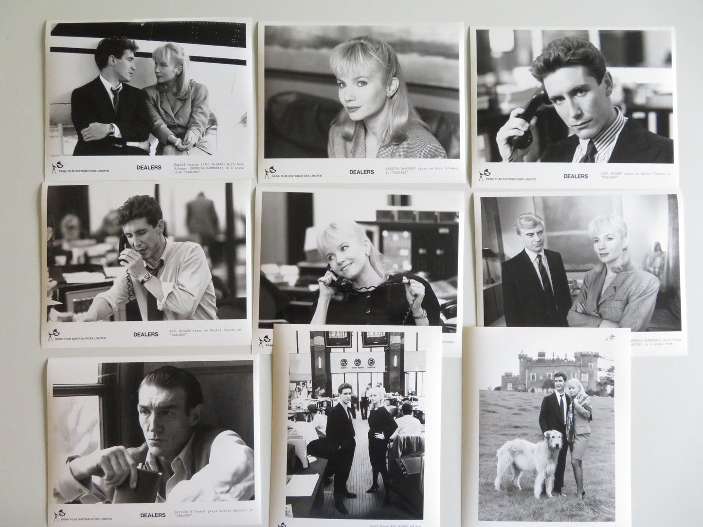 DEALERS MOVIE STILL PHOTO LOT OF 9 PAUL MCGANN REBECCA DEMORNAY 1989 - Rendezvous Cinema