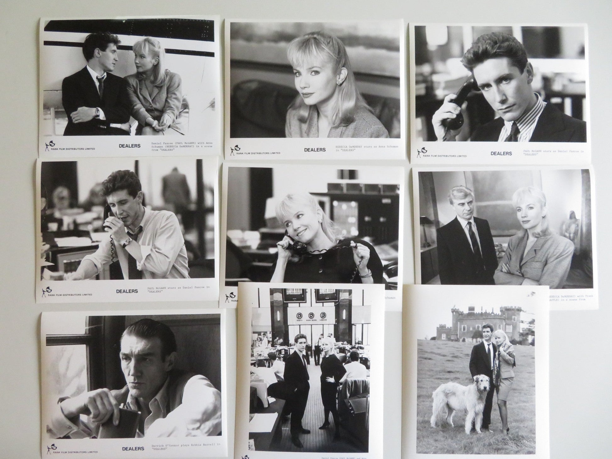 DEALERS MOVIE STILL PHOTO LOT OF 9 PAUL MCGANN REBECCA DEMORNAY 1989 - Rendezvous Cinema