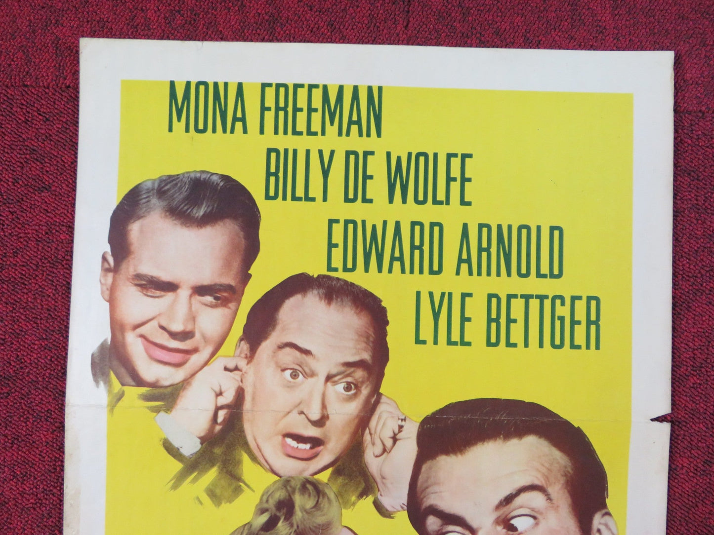 DEAR BRAT US INSERT POSTER MONA FREEEMAN BILLY DE WOLFE 1951 Rendezvous Cinema Movie posters