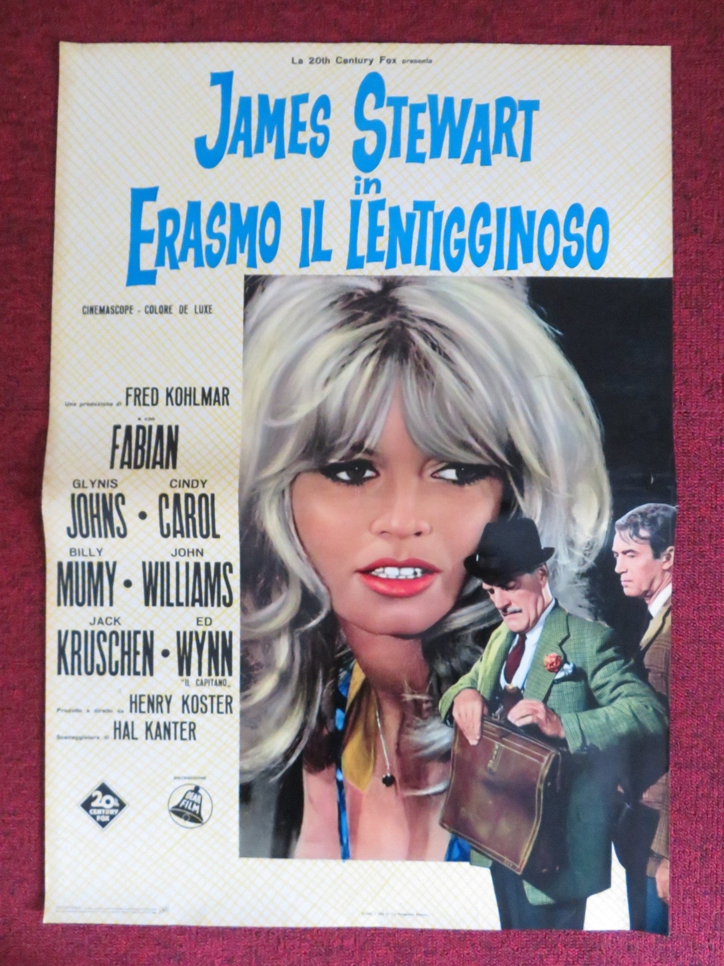 DEAR BRIGITTE - A ITALIAN FOTOBUSTA POSTER JAMES STEWART GLYNIS JOHNS 1965 Rendezvous Cinema Movie posters